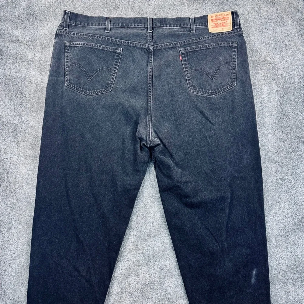 Levis 560 Comfort Fit Denim Jeans Mens 50x32 Faded Black Y2K Vintage Baggy Relax